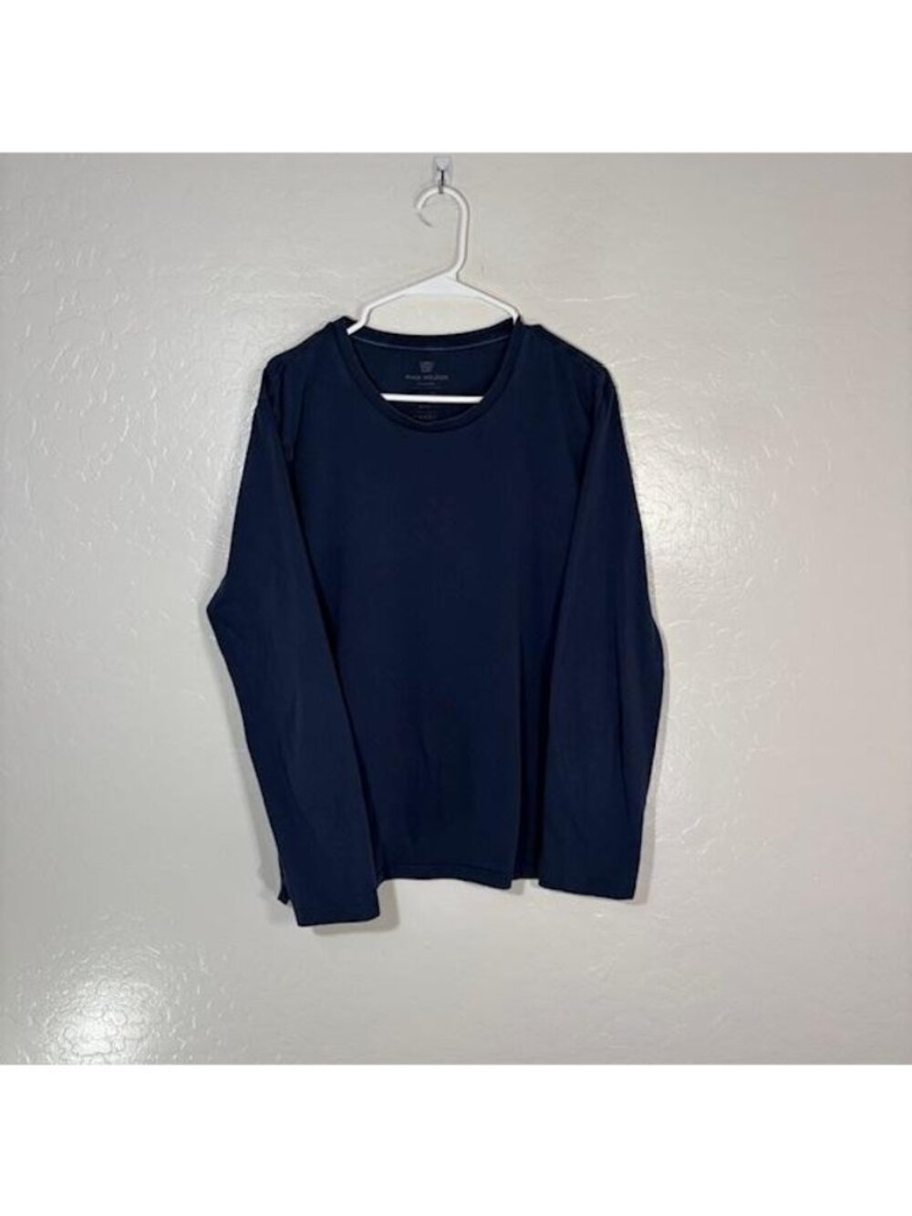 Mack Weldon Shirt Mens XL Blue 100% Pima Cotton Long Sleeve Crewneck Tee